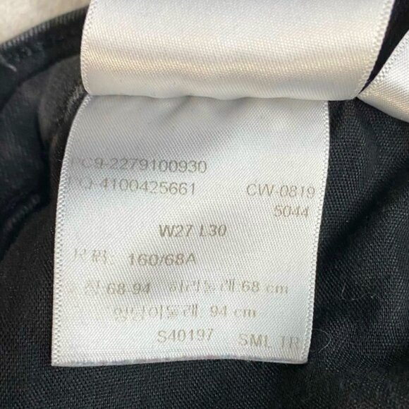 Levi’s Washed Black Black Tab Mile High Super Skinny Distressed Raw Hem Jeans 27 - Picture 5 of 15